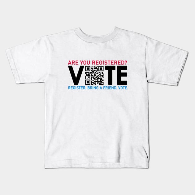 qr code vote Kids T-Shirt by creativity-w